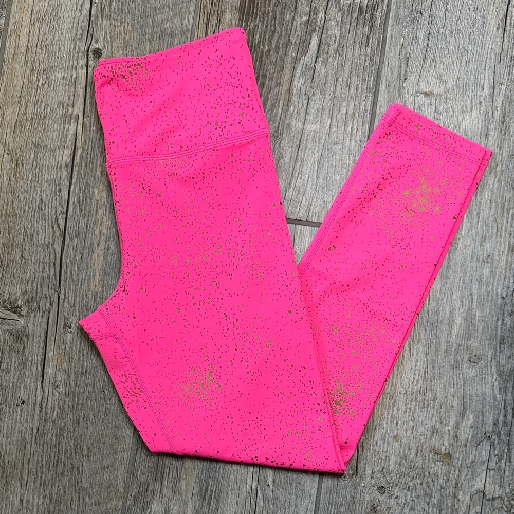 ZYIA Vibrant Pink with Gold Women's Leggings